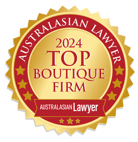Australasian Lawyer as a 2024 Top Boutique Firm specialising in FMCG Law