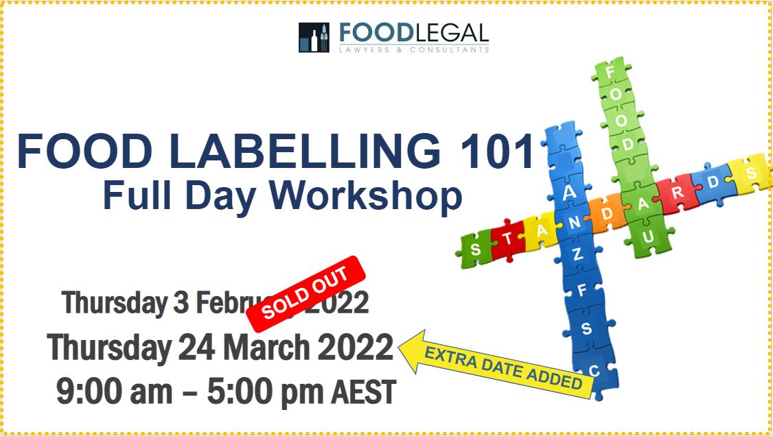  Mar 24, 2022 - Food Labelling 101 - full day online workshop - 8 Hours